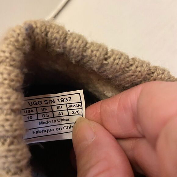 Ugg brown fur lined clogs mules size 10 sn #1937 - Picture 7 of 9